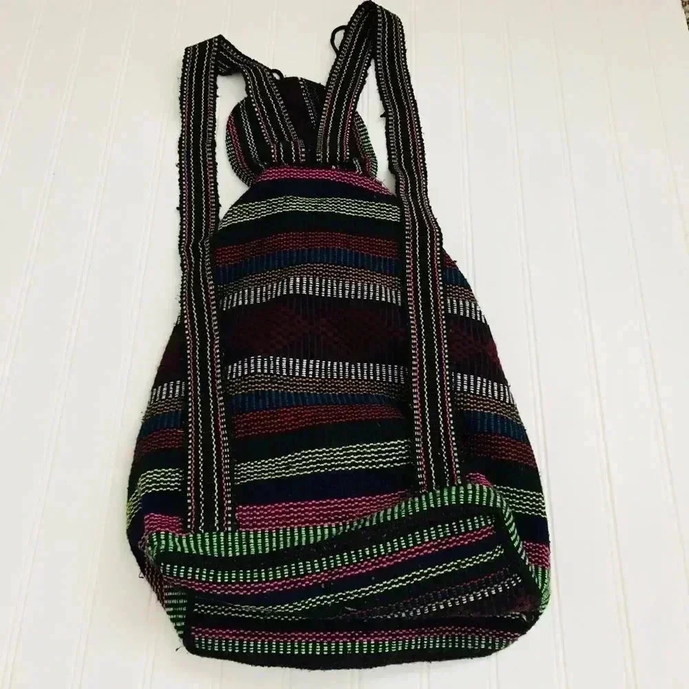 NWOT Artisan boho woven backpack